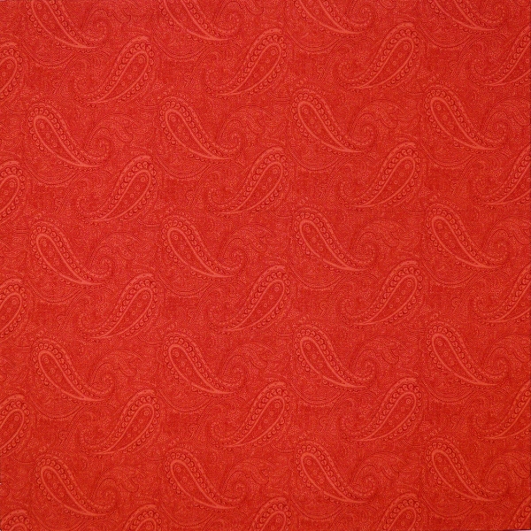 Baumwolle Webware Stoff ST10082 unelastisch - pinkrot mit zartem Paisley-Muster